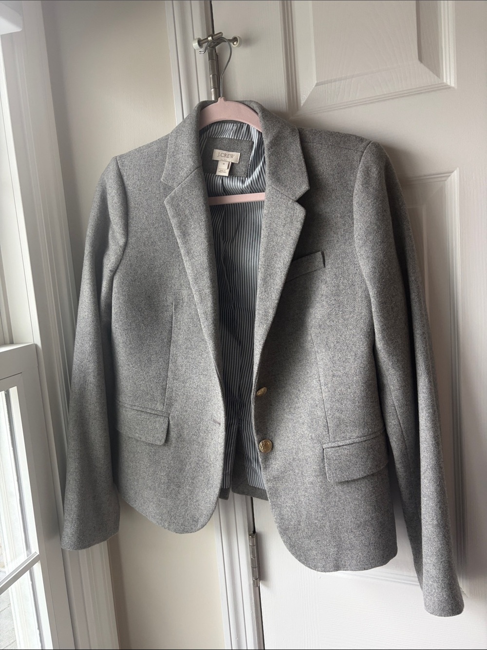 J. Crew Women's Light Gray Tailored Blazer